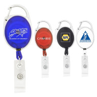 Retractable Badge Holder w/ Carabiner Clip