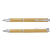 Retractable Bamboo Pen with Clip 