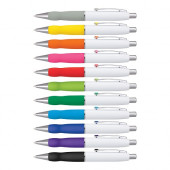 Retractable White Barrel Pen