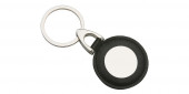 Round Leather Metal Keyrings