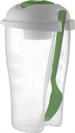 Salad Shaker with dressing container and Fork 