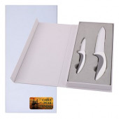 Set of 2 Ceramic Blade Knives In White Gift Box