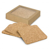 Set of 4 Square Cork Coaster 