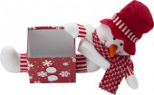 Set of Christmas Decoration Boxes with 3D Knitted Figures 