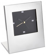 Shiny Nickel Finish Desk Clock