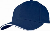 Six Panel Sandwich Baseball Cap with Adjustable Snap Clip