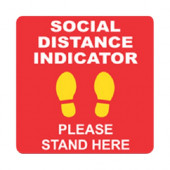 Social Distancing Signage Sticker 20 x 20cm