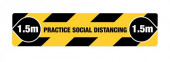 Social Distancing Signage Sticker 75 x 7.5cm