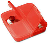 Square Translucent Plastic Pill Box 