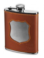 Stainless Steel 6oz Leather Covered Hip Flask