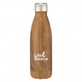 Stainless Steel Bottle with Woodtone 