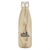 Stainless Steel Bottle with Woodtone