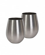 Stemless Stainless Steel Wine Glass Set 