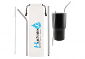 Straight and Curved Stainless Steel Straw Kit