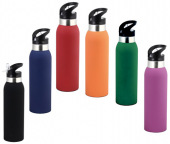 Thermo Drink Bottle with Rubber Paint Finish (Stainless Steel)