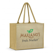 Tote Bag with Large Jute Gusset