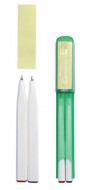 Twin Ballpoint pen Set with Mini Note Pad