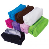 Waffle Weave Small Cosmetic Bag