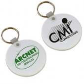 White Round Soft Pvc Keytags