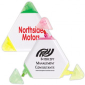 White Triangular Highlight Marker with Transparent Caps
