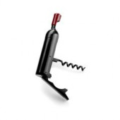 Wine Bottle Shaped Opener With Corkscrew