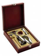 Wine set in wooden gift box