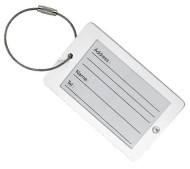 Aluminium Luggage Tag with Wire Cable 